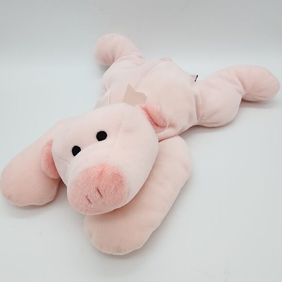 Ty Beanie Babies Oink the Pink Pig Plush 14" Lays Down Pink Floppy Lovey 1994 - Picture 1 of 11